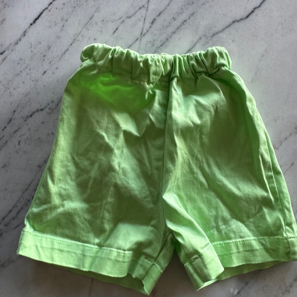Classic Prep 12-18MO green cotton shorts